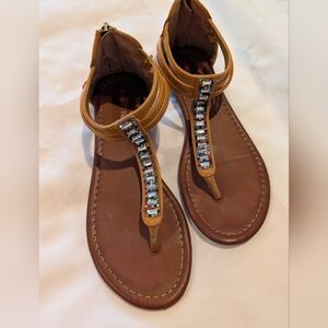 Embellished Sugar Foot 5M Tan Sandals